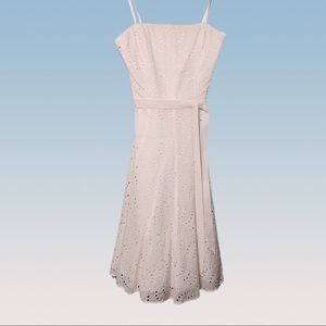 BCBGMAXAZRIA White Eyelet Strapless Dress